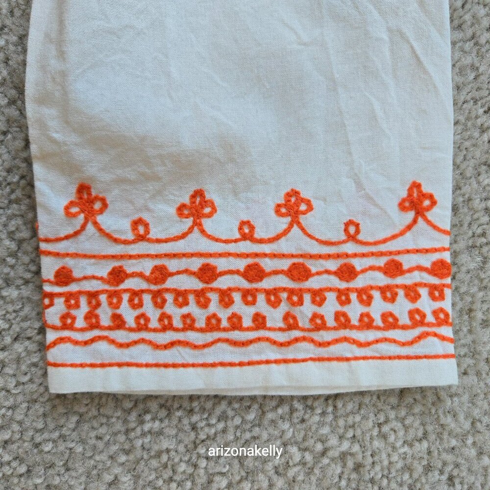 NWT Madison Mathews Embroidered Cotton Tunic Coverup Top - Picture 7 of 7